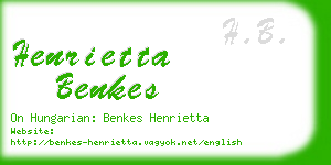 henrietta benkes business card